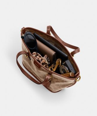 タクシー トート バッグ 21・シグネチャー キャンバス | COACH